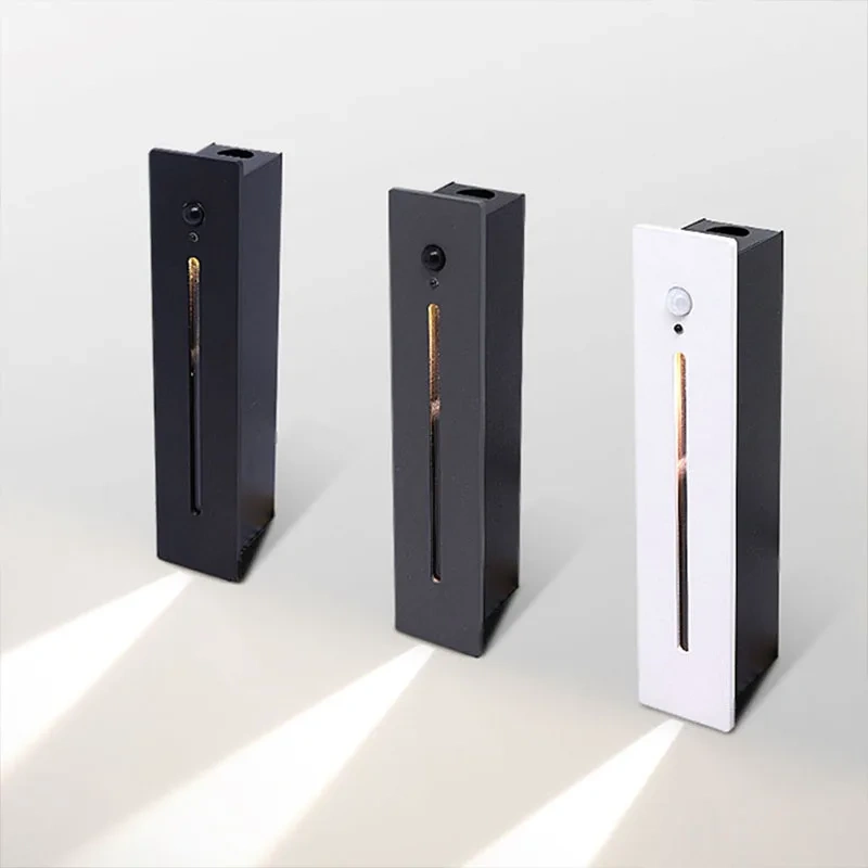 Simple Wall Lamp IP65 Waterproof Indoor Motion Sensor Recessed Wall Light Hallway Staircase Corridor Outdoor Hall Decor Lighting