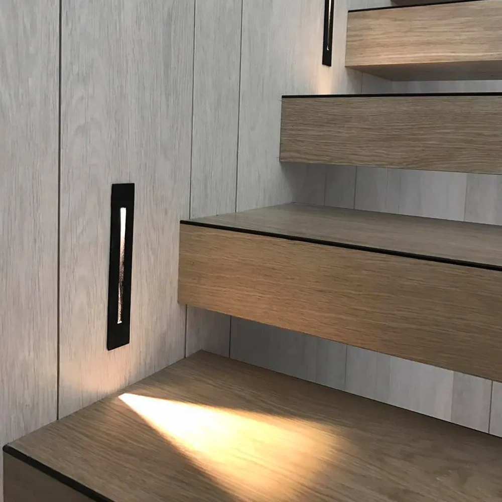 3W Recessed Led Stair Light AC85-265V Indoor Corner Wall lights Step Decoration Lamp Hallway staircase Lamps Dropshipping