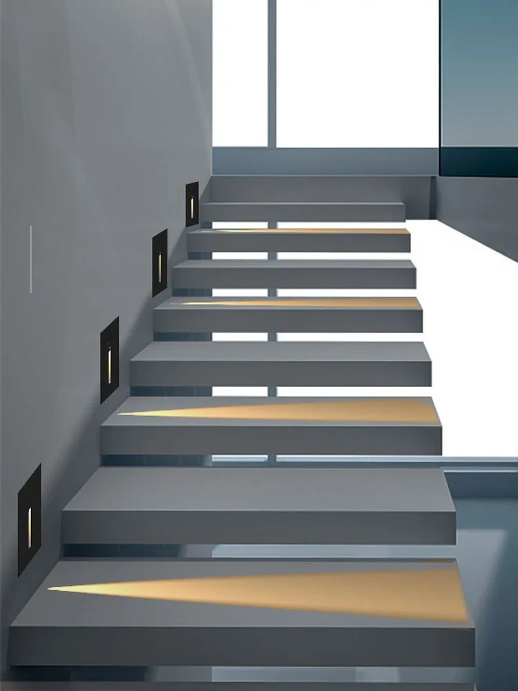 3W Wall Lamps AC110-220V Indoor Recessed Led Stairs Step Sconce Light for Room Aisle Staircase Hallway Corridor Night Lighting