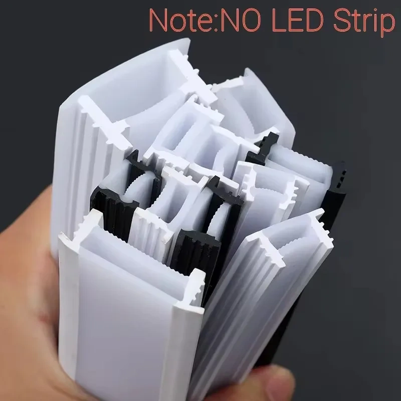 1M-10M Rimless LED Neon Rope Lamp Silicone Tube Diffuser Channel For WS2811 WS2812B Recessed Outdoor Ribbon Flexible Strip Light
