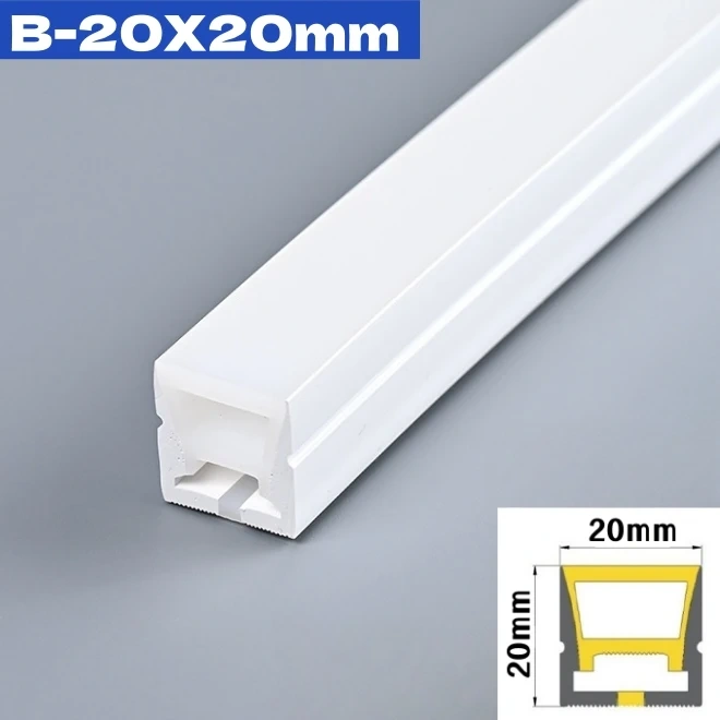 Rimless LED Neon Rope Lamp Silicone Tube Diffuser Channel For WS2811 WS2812B Recessed Outdoor Ribbon Flexible Strip Light