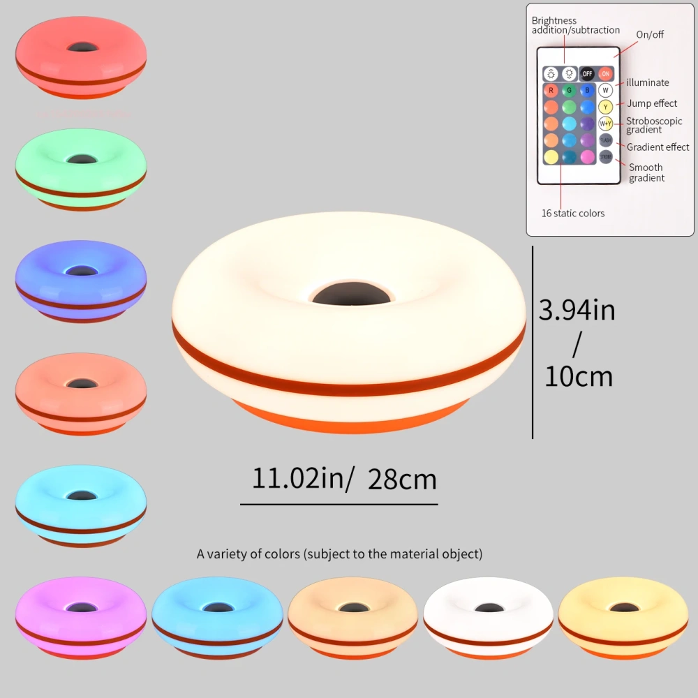 RGB table lamp with remote control for bedroom lighting