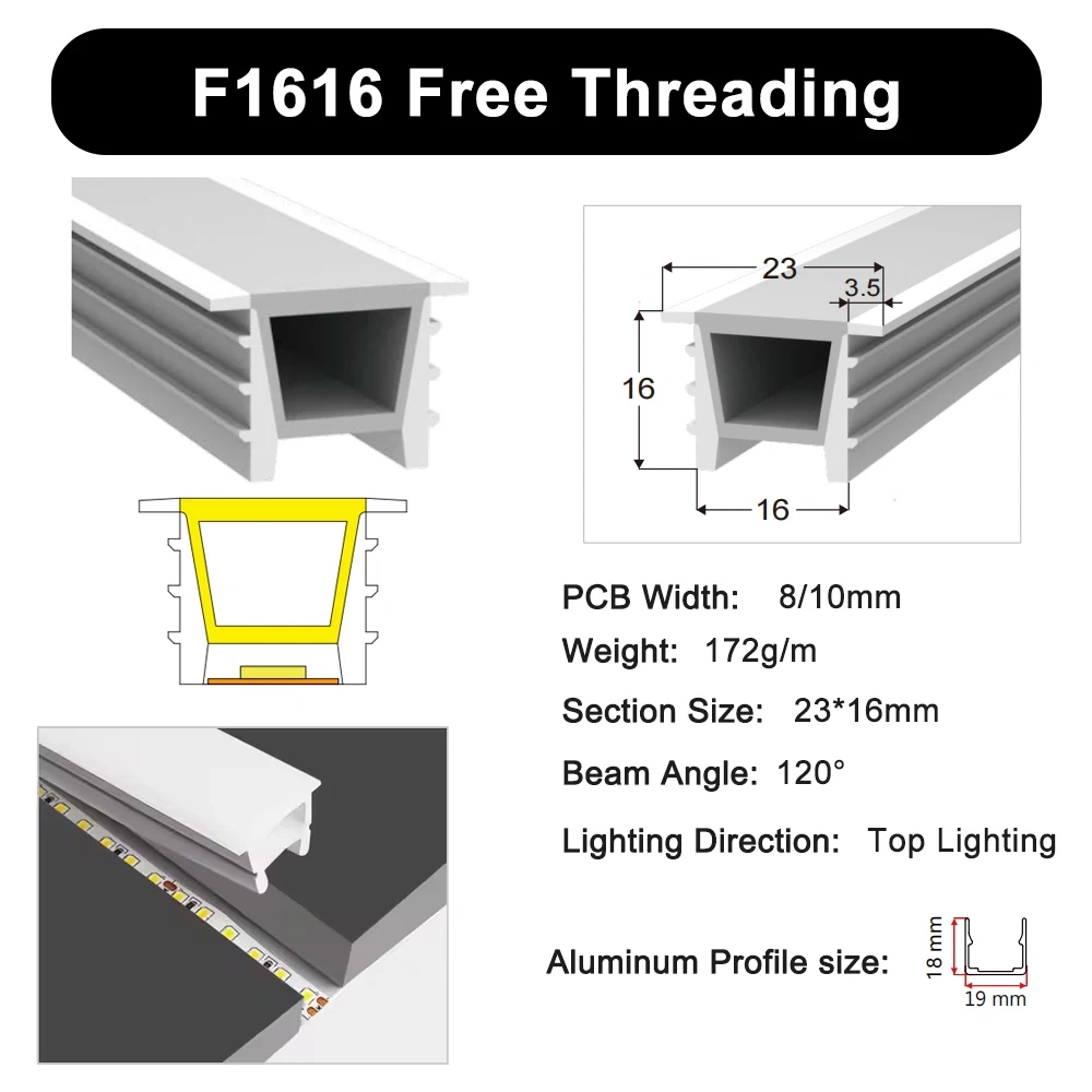 LED Neon Tube Cover Diffuser IP67 Waterproof Silicone for WS2811 WS2812B COB Strip Flexible Removable Embedded Indoor Outdoor