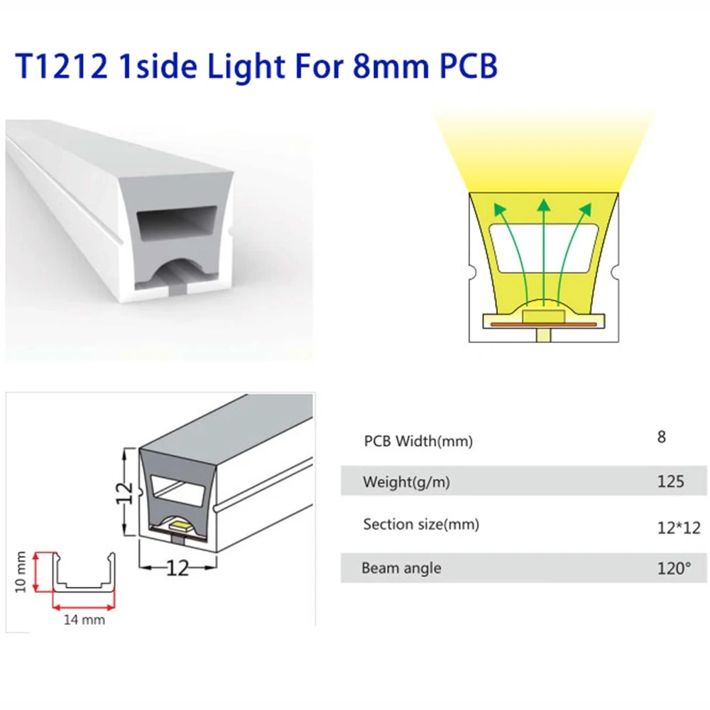 Led Strip Light Silica Gel Neon Cover Tube For 8-15mm Board Width WS2812B WS2811 WS2813 WS2815 5050RGB IP30 1-5m Room Decoration