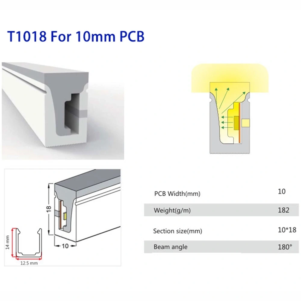 Led Strip Light Silica Gel Neon Cover Tube For 8-15mm Board Width WS2812B WS2811 WS2813 WS2815 5050RGB IP30 1-5m Room Decoration