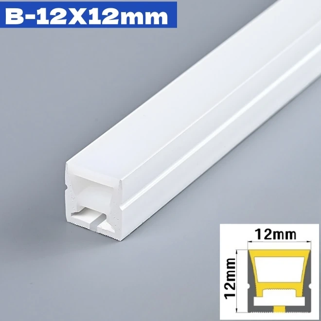 Rimless LED Neon Rope Lamp Silicone Tube Diffuser Channel For WS2811 WS2812B Recessed Outdoor Ribbon Flexible Strip Light