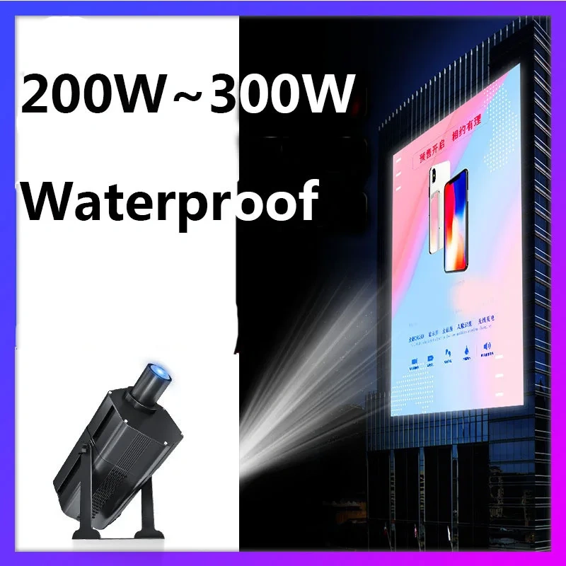 200W~300W Custom Gobo Projection Businesses Led Lamp Lighting Outdoor Gobo Projector Advertising logo projector Image Projection