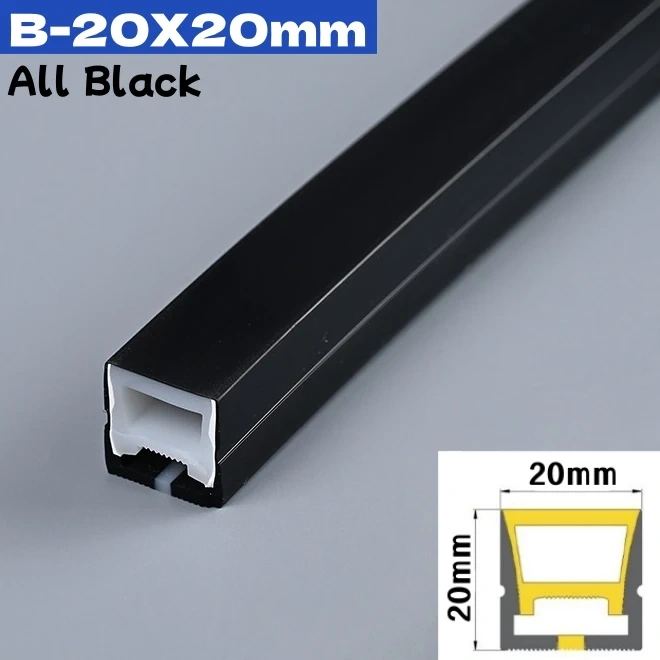 Rimless LED Neon Rope Lamp Silicone Tube Diffuser Channel For WS2811 WS2812B Recessed Outdoor Ribbon Flexible Strip Light
