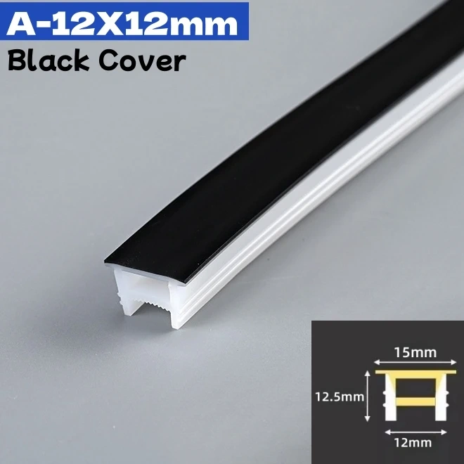 Rimless LED Neon Rope Lamp Silicone Tube Diffuser Channel For WS2811 WS2812B Recessed Outdoor Ribbon Flexible Strip Light