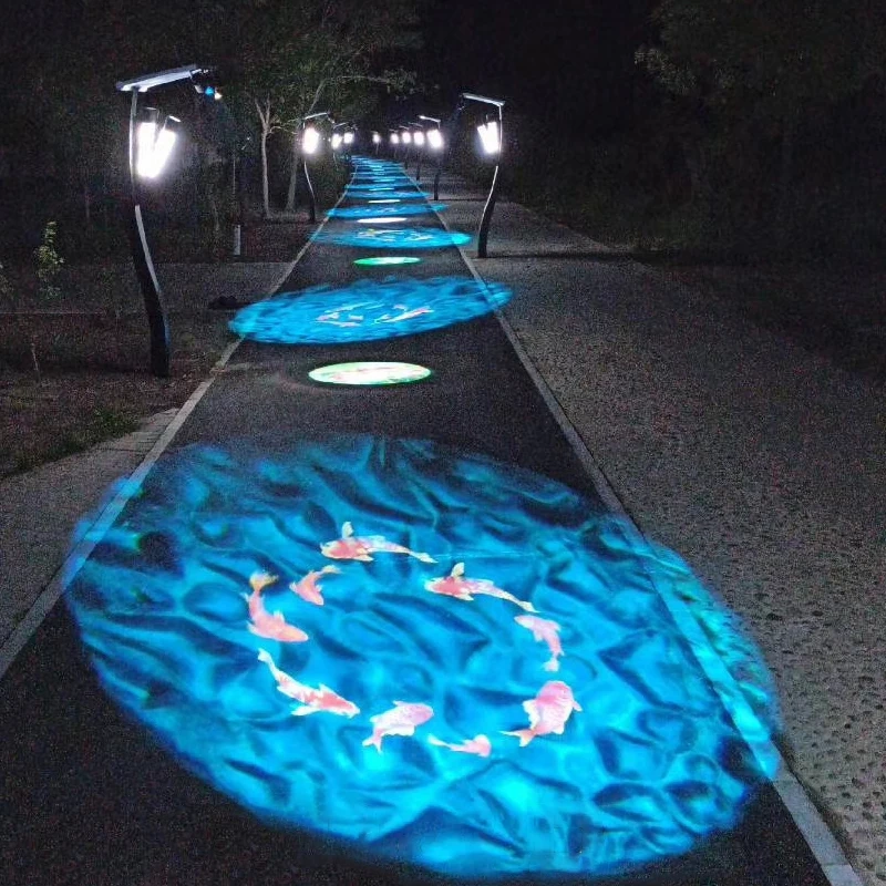 Waterproof ocean wave projector for outdoor landscapes