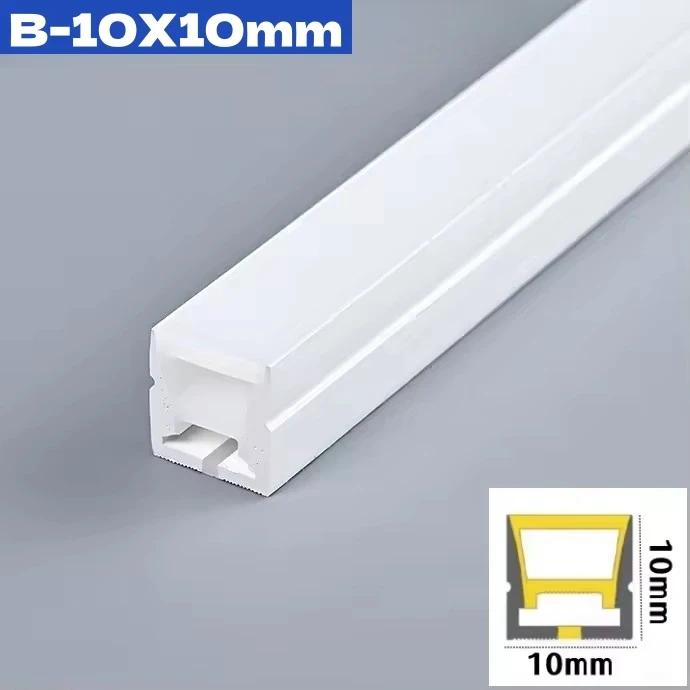 1M-10M Rimless LED Neon Rope Lamp Silicone Tube Diffuser Channel For WS2811 WS2812B Recessed Outdoor Ribbon Flexible Strip Light