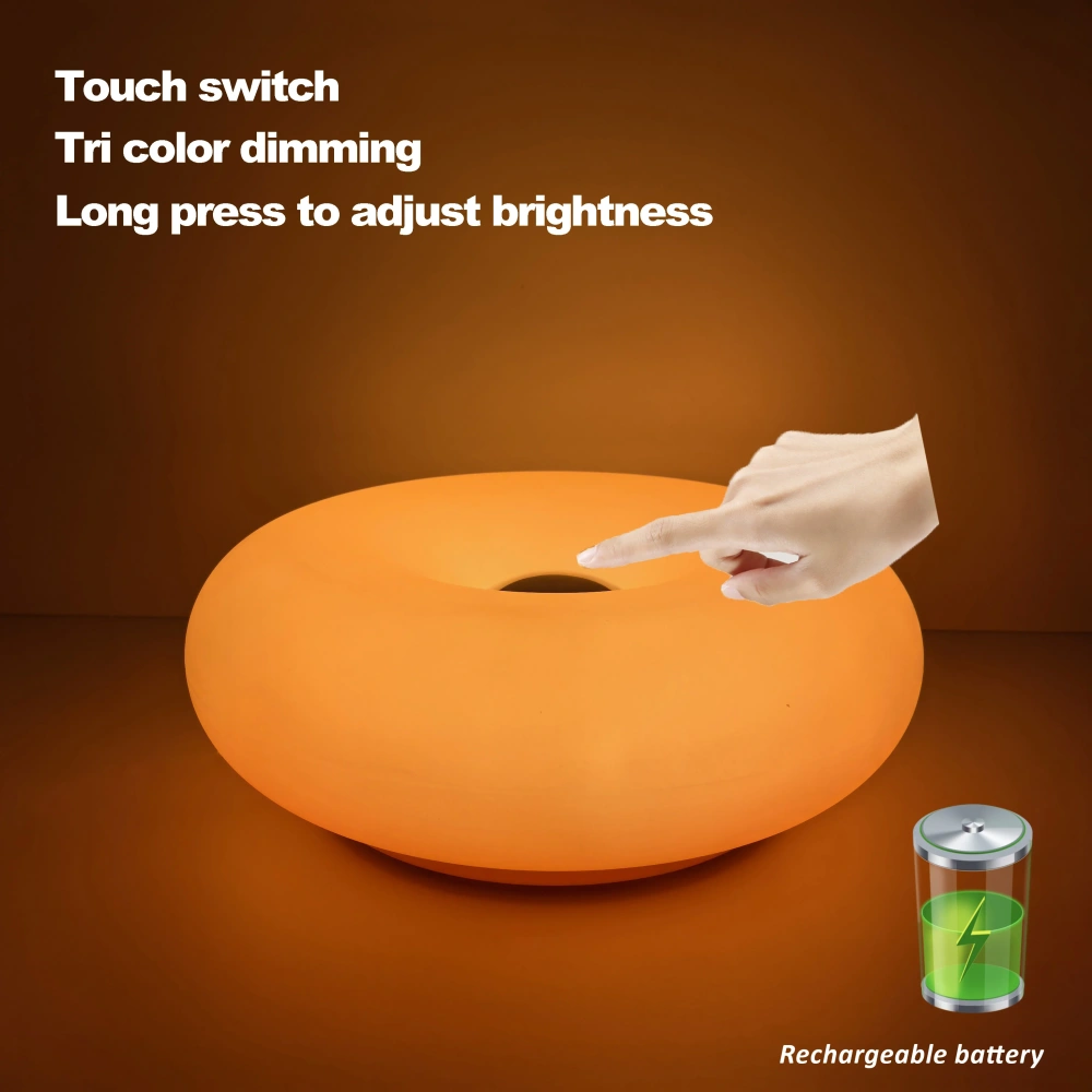 Bauhaus table lamp USB plug bedroom bedside lamp living room dining room decoration donut ambient light