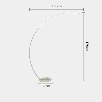 Nordic Minimalist White Gold C-shaped Lamp Living Room Sofa Bedroom Study Bedside Corner Led Dimmable Remote Control