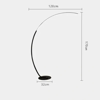 Nordic Minimalist White Gold C-shaped Lamp Living Room Sofa Bedroom Study Bedside Corner Led Dimmable Remote Control
