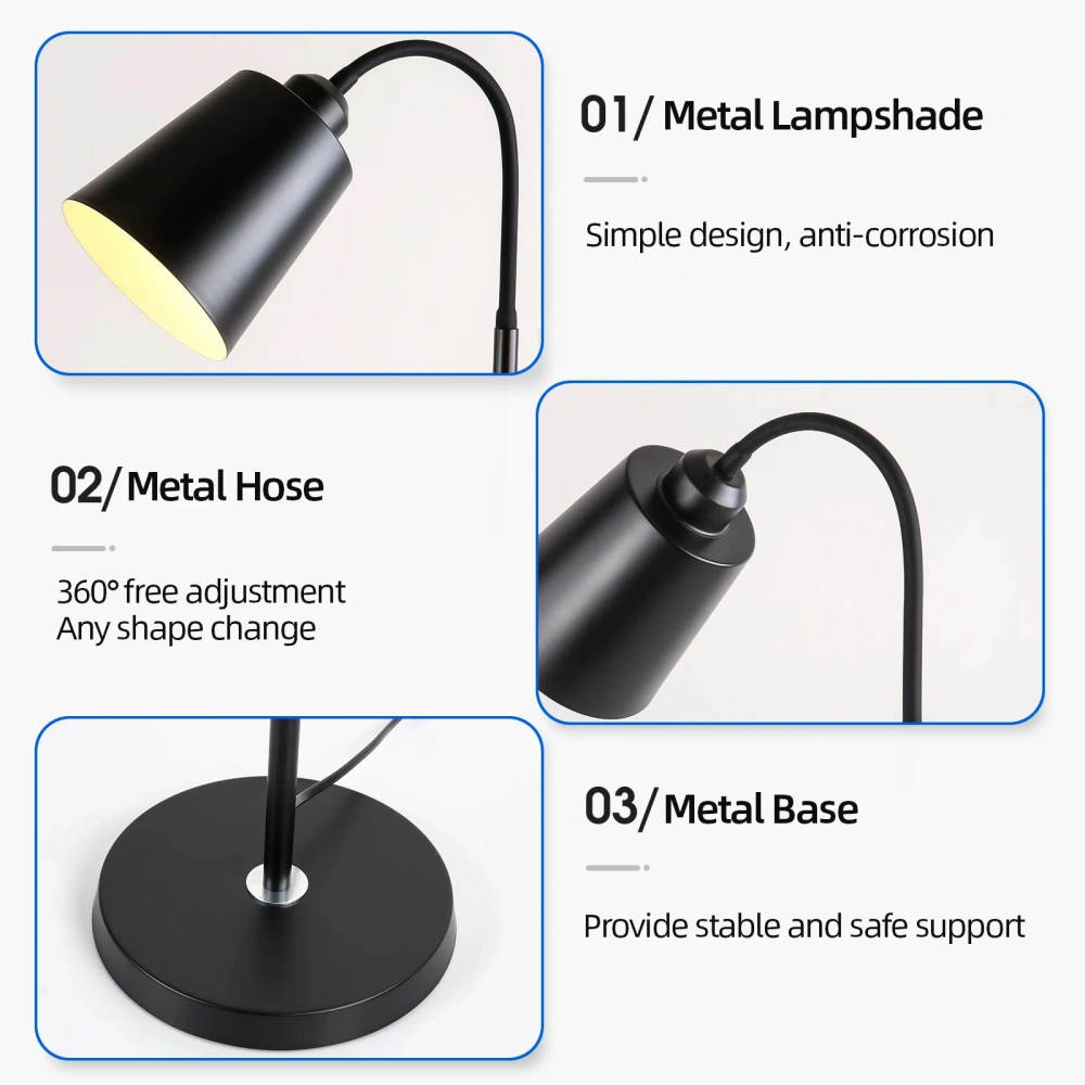 Modern Floor Lamp Adjustable Gooseneck Led Sofa Floor Lights Living Room Bedroom Study Indoor Decoration Standing Floor Lamp