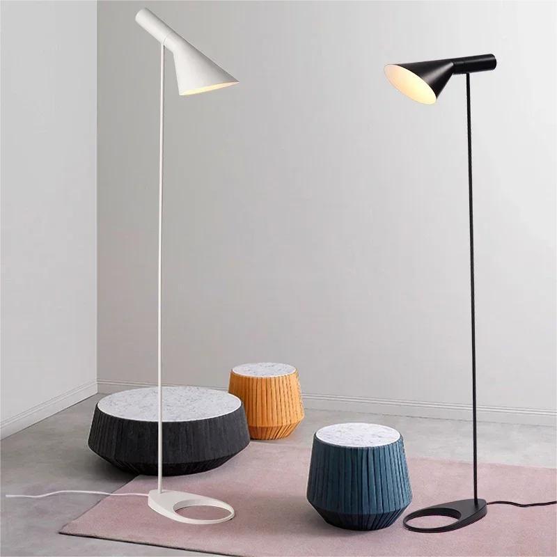 Nordic Designer Black White Floor Lamps For Living Dining Room Bedroom Beside Corner The Sofa Study Lighting Decorative Lights