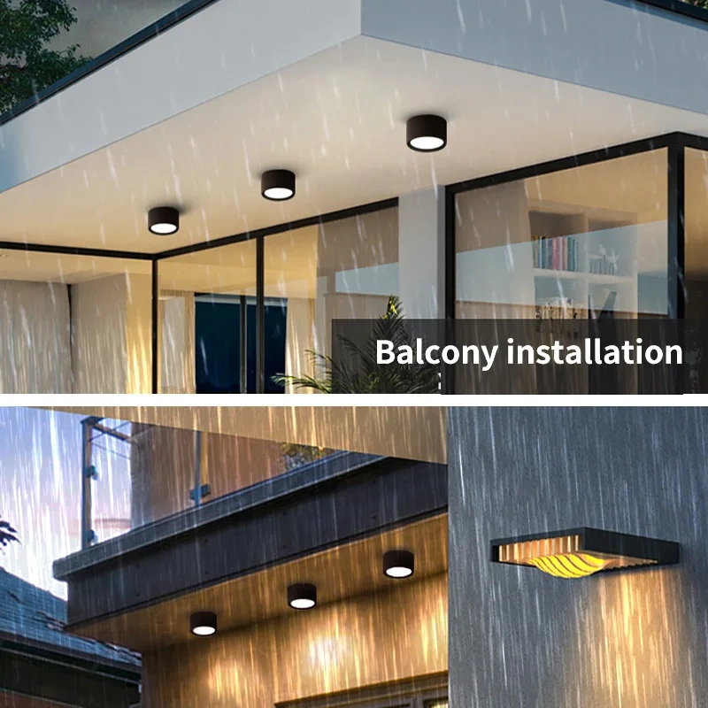IP65 downlight waterproof LED ceiling light AC85v-265v outdoor spotlights for recessed 12W High brightness lighting
