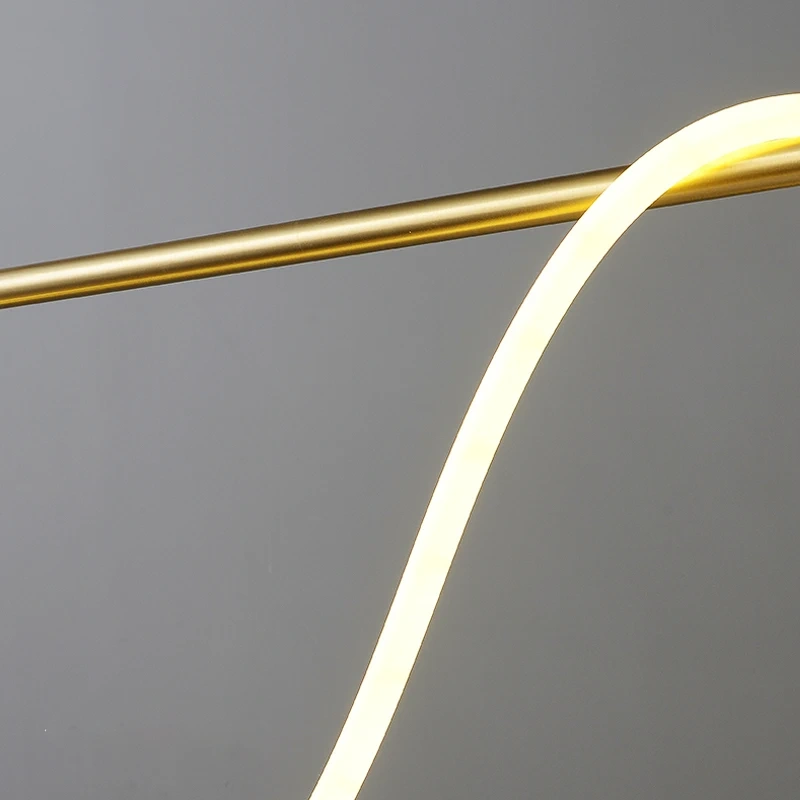Modern Minimalist Living Room Pendant Lamp Nordic Creative Restaurant Bedroom Study Designer Circular Musical Note Linear Light