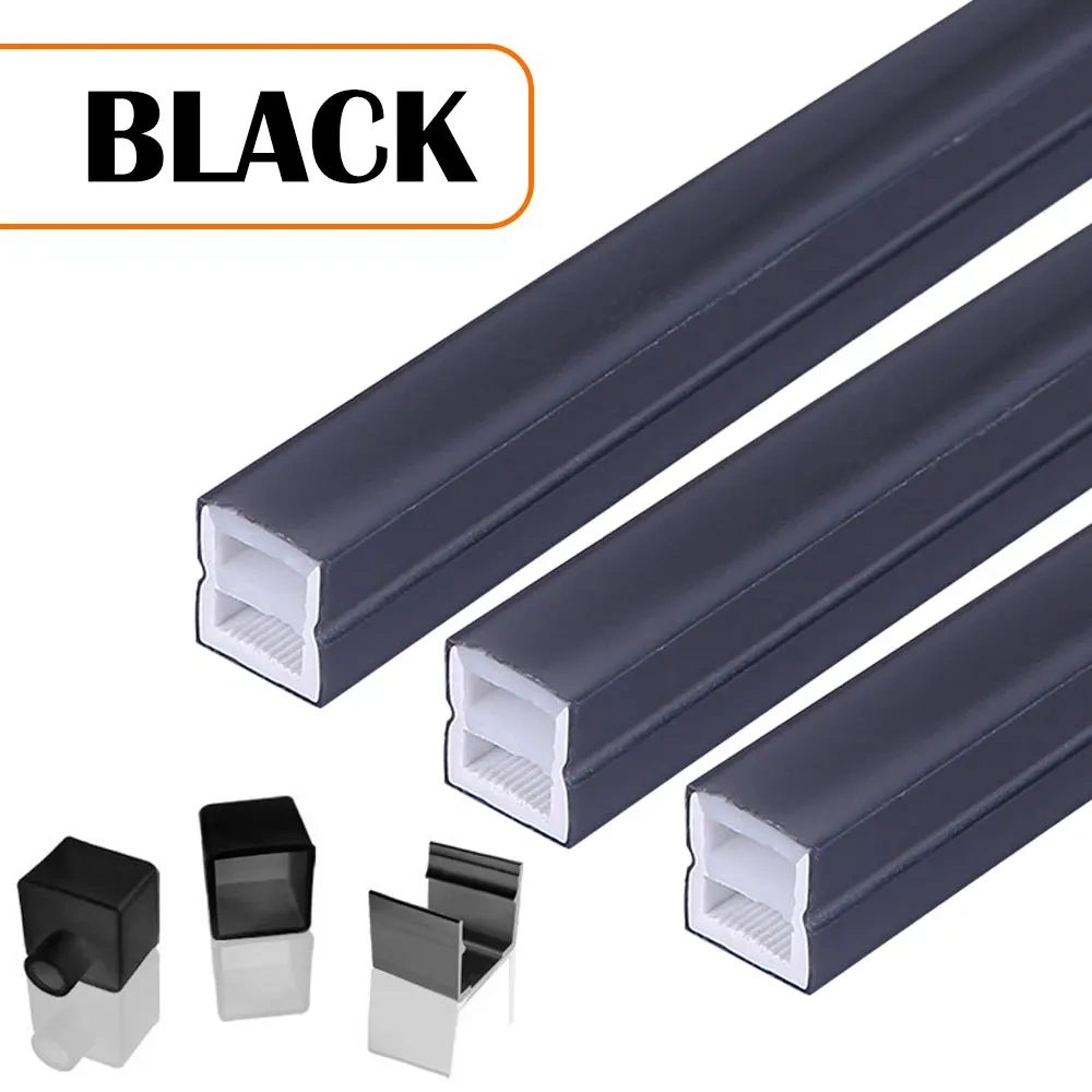 1M-5M WS2812B WS2811 SK6812 Silica Gel Tube Black Led Neon Soft Rope Tube IP67 Waterproof For 5050 RGB Flexible Strip Light