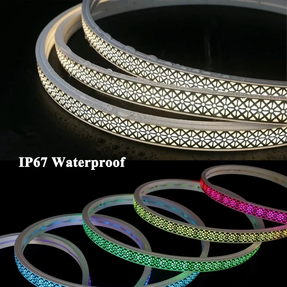 LED Silicone Neon Tube Anti-glare T1610 T2010 Flexible Protection Cover Honeycomb Styling For 12mm 2835/5050 WS2812 Light Strip
