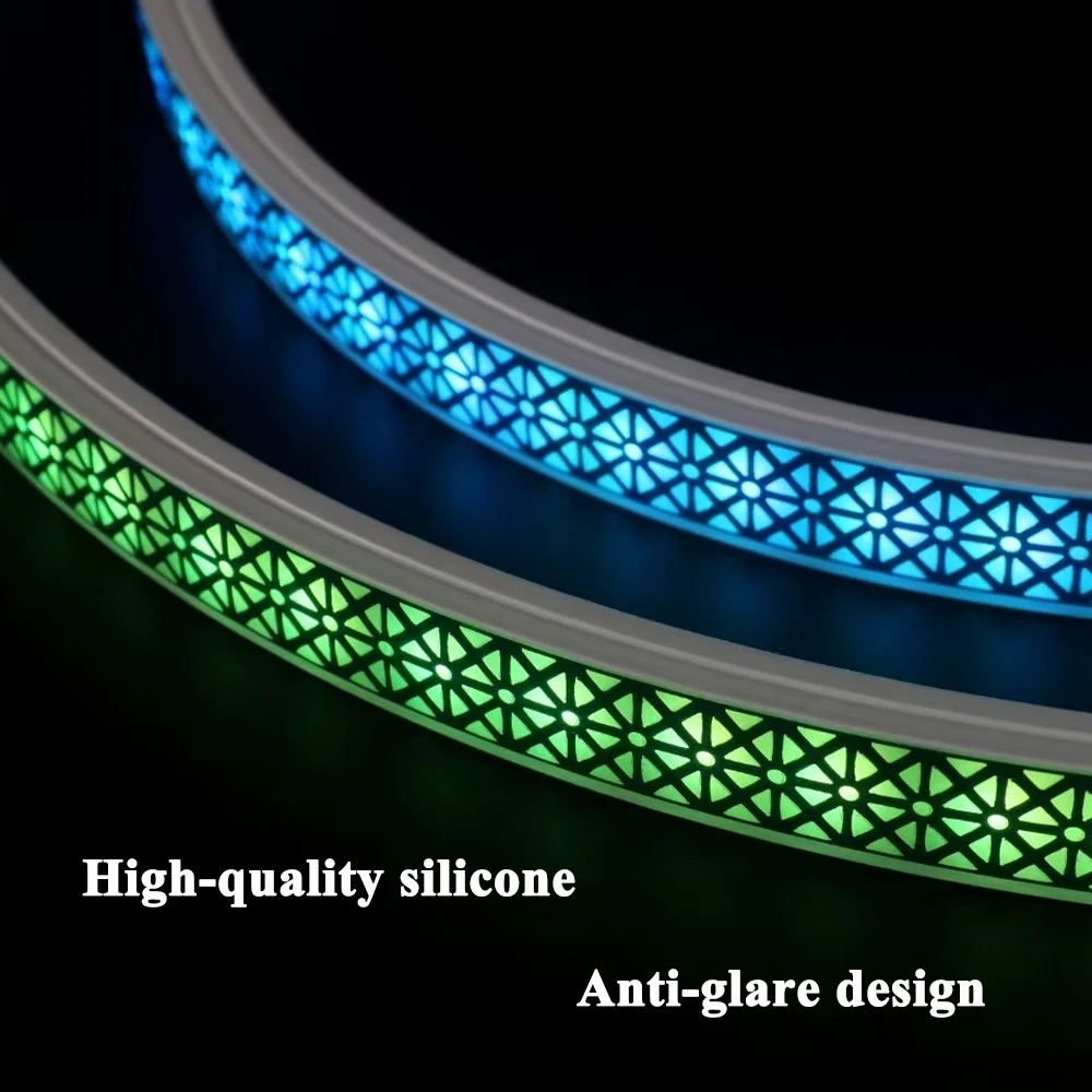 LED Silicone Neon Tube Anti-glare T1610 T2010 Flexible Protection Cover Honeycomb Styling For 12mm 2835/5050 WS2812 Light Strip