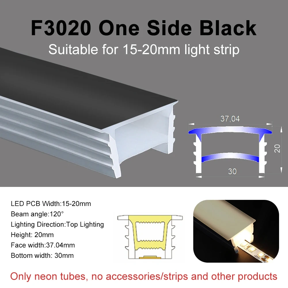 LED Neon Sign Silica Gel Covering Tube  Recessed Removeable Flexible Waterproof Silicone For WS2811 WS2812B COB Light Strip 10M