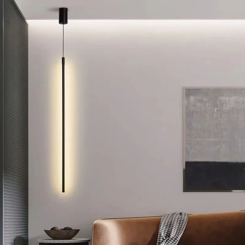 Modern LED long pendant light, living room background wall, dining room bedroom bedside background,home decoration pendant light