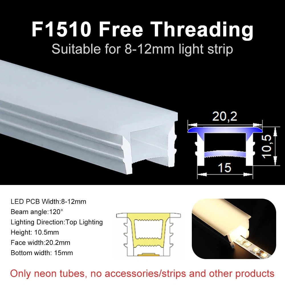 LED Neon Sign Silica Gel Covering Tube  Recessed Removeable Flexible Waterproof Silicone For WS2811 WS2812B COB Light Strip 10M