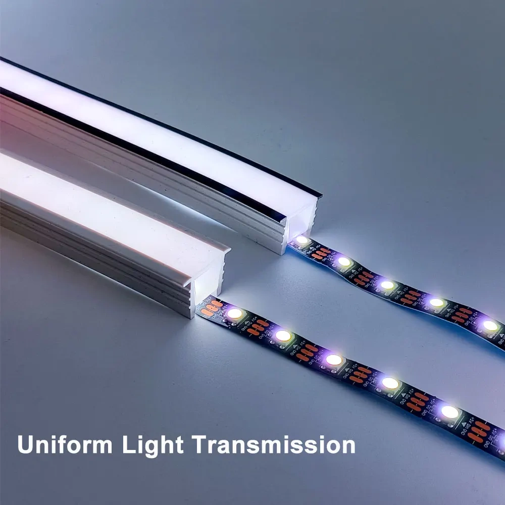 0.5m-5m LED Neon Silica Rope Tube Recessed Covering Soft Flexible Removeable IP67 Waterproof Silicone for WS2812 Strip Light