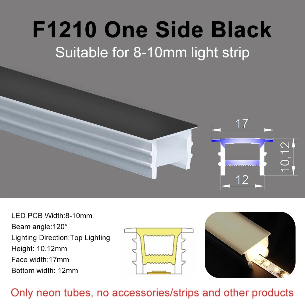 LED Neon Sign Silica Gel Covering Tube  Recessed Removeable Flexible Waterproof Silicone For WS2811 WS2812B COB Light Strip 10M