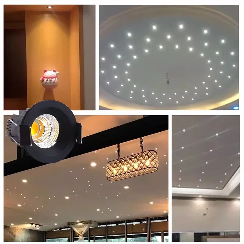 85-260V Mini LED Spot light Anti-glare Ceiling light COB Recessed downlight bedroom kitchen wine cabinet Showcase Display Light