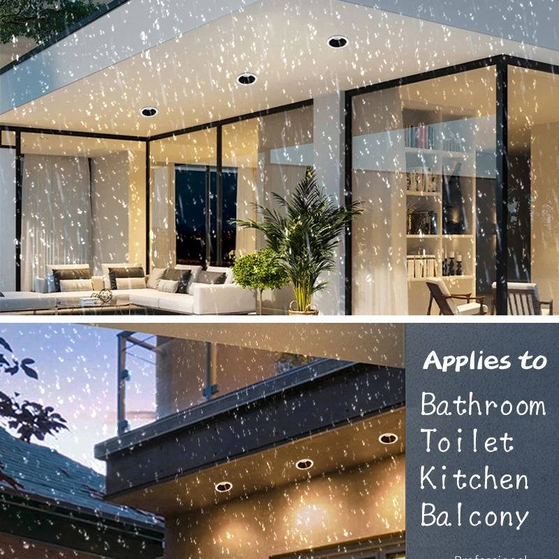 LED waterproof downlight outdoor spotlight 220v/110v3W 5W 7W balcony kitchen shower room can be installed opening 75mm