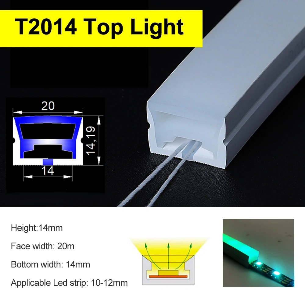 LED Silicone Neon Tube Flexible Soft Silica Gel Sign IP67 Waterproof For WS2811 WS2812 SK6812 5050 Addressable RGB Strip