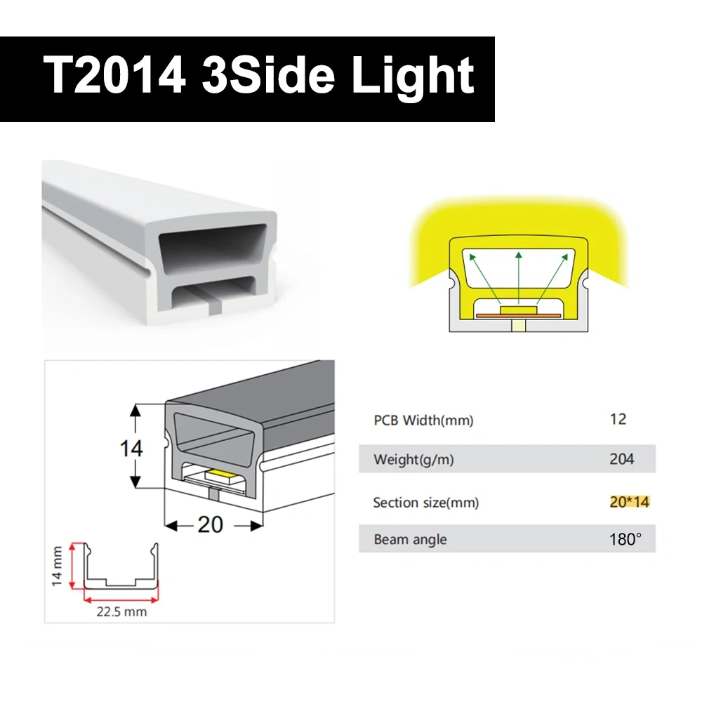 LED Silicone Neon Tube Flexible Soft Silica Gel Sign IP67 Waterproof For WS2811 WS2812 SK6812 5050 Addressable RGB Strip