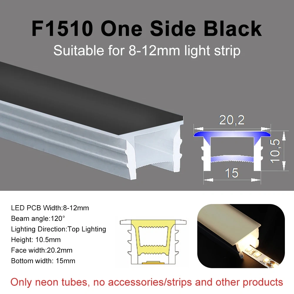 LED Neon Sign Silica Gel Covering Tube  Recessed Removeable Flexible Waterproof Silicone For WS2811 WS2812B COB Light Strip 10M