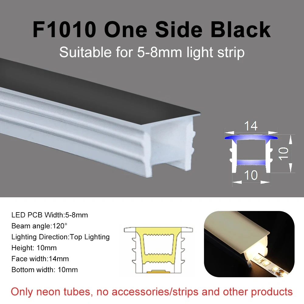 LED Neon Sign Silica Gel Covering Tube  Recessed Removeable Flexible Waterproof Silicone For WS2811 WS2812B COB Light Strip 10M