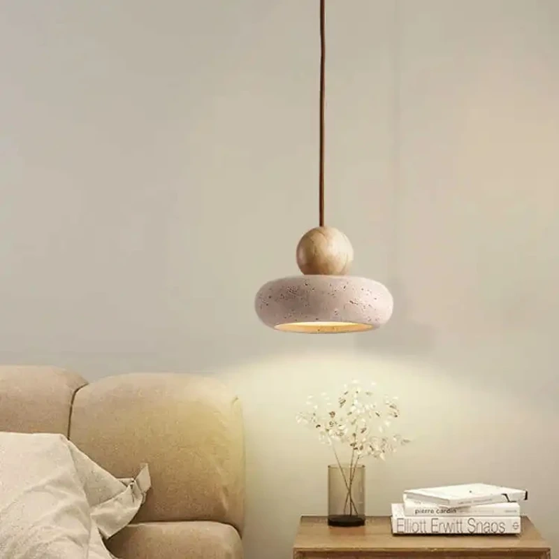 Natural agate stone pendant light for bedroom lighting
