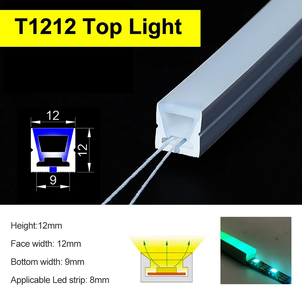 1m-10m LED Silicone Neon Tube Flexible Soft Silica Gel Sign IP67 Waterproof For WS2811 WS2812 SK6812 5050 Addressable RGB Strip