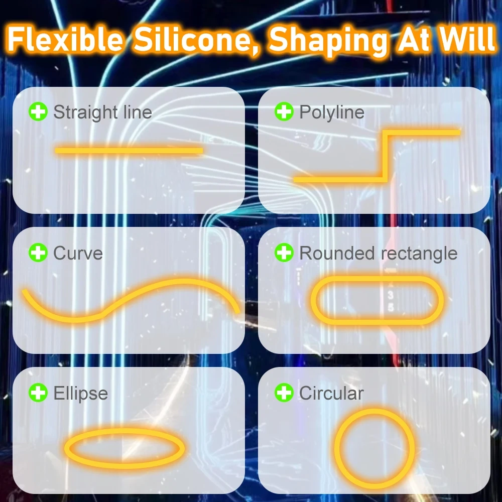 LED Neon Sign Silica Gel Covering Tube  Recessed Removeable Flexible Waterproof Silicone For WS2811 WS2812B COB Light Strip 10M