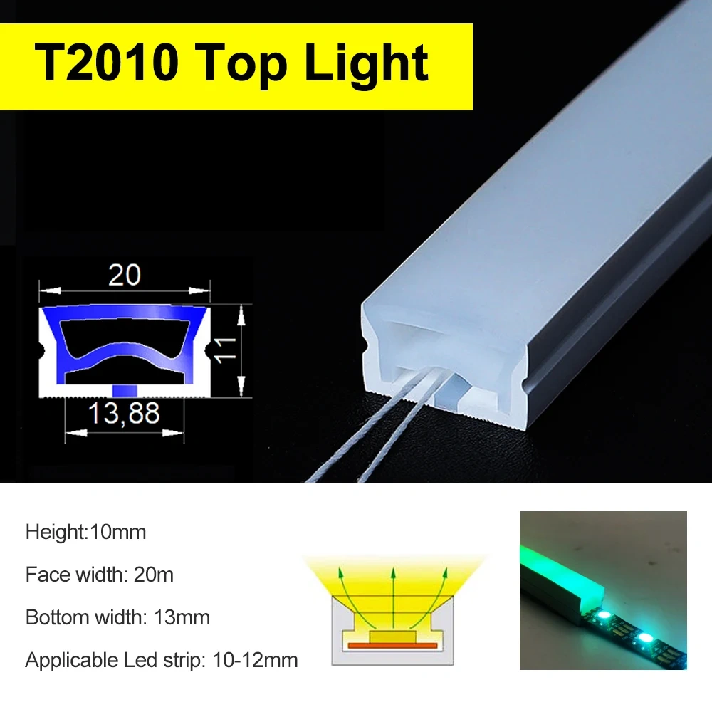 LED Silicone Neon Tube Flexible Soft Silica Gel Sign IP67 Waterproof For WS2811 WS2812 SK6812 5050 Addressable RGB Strip