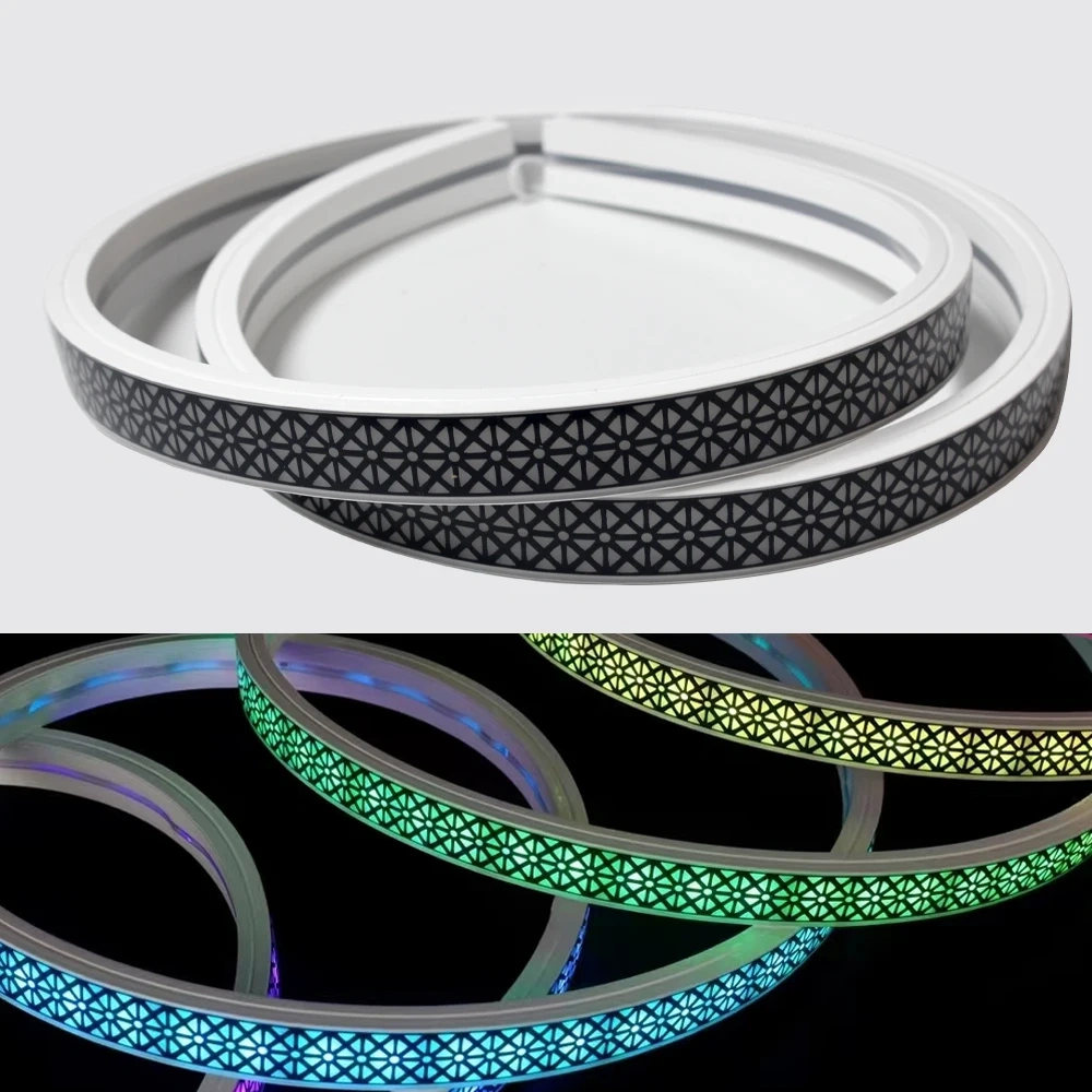 LED Silicone Neon Tube Anti-glare T1610 T2010 Flexible Protection Cover Honeycomb Styling For 12mm 2835/5050 WS2812 Light Strip