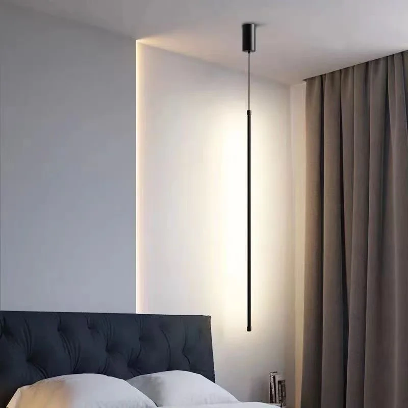 Modern LED long pendant light, living room background wall, dining room bedroom bedside background,home decoration pendant light