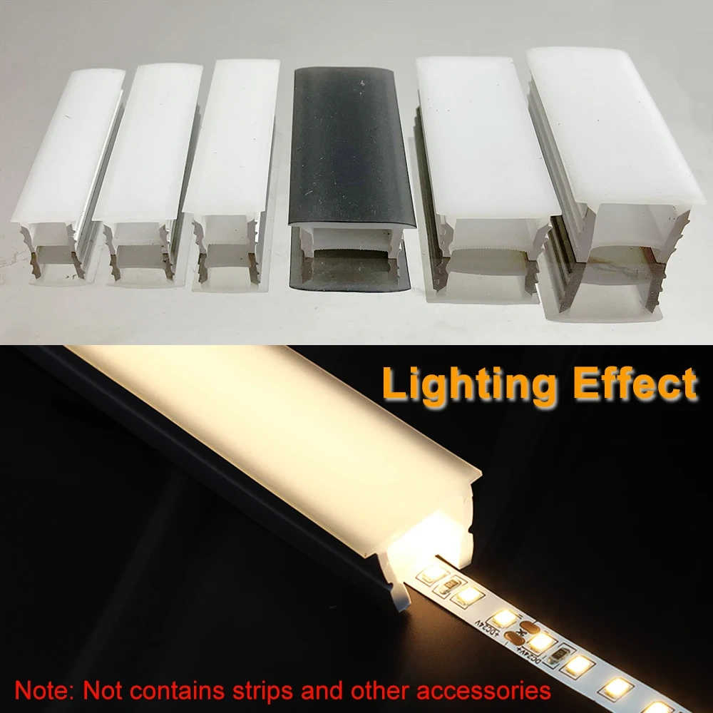 LED Neon Sign Silica Gel Covering Tube  Recessed Removeable Flexible Waterproof Silicone For WS2811 WS2812B COB Light Strip 10M