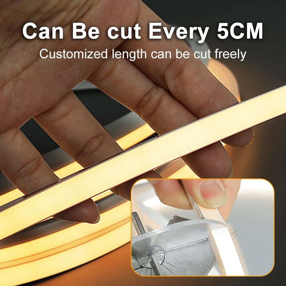 DC24V 2835 Led Neon Strip 10x10mm Flexible Silicon Tube Embedded Line Light Flexible Bendable 3000K 4000K 6000K IP67 Waterproof