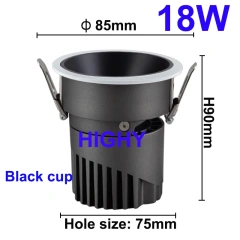 Black cup 18W