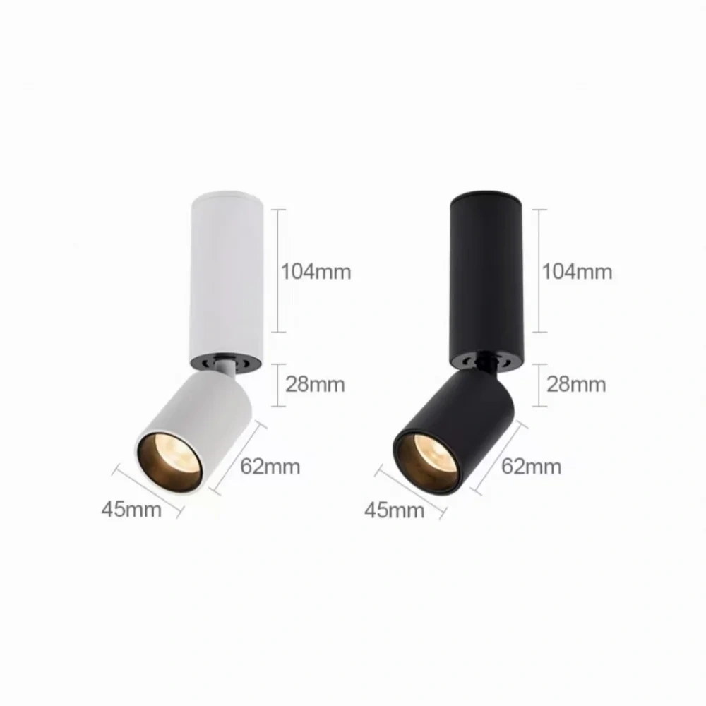 LED Surface mounted spotlight 3 ° 8 ° 15 ° small angle beam household lighting ceiling mounted background ambient light