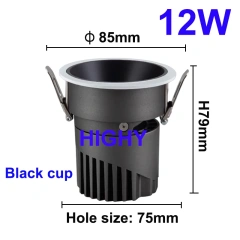Black cup 12W
