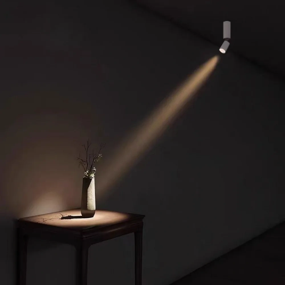 LED Surface mounted spotlight 3 ° 8 ° 15 ° small angle beam household lighting ceiling mounted background ambient light