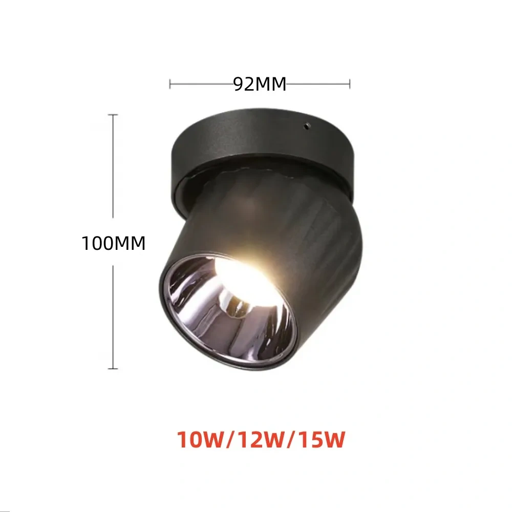 LED Downlight Ceiling Spot Light Indoor Lighting 10W 12W 15W Dimmable Surface Mounted Ceiling Lamps Kitchen Living Room Bathroom