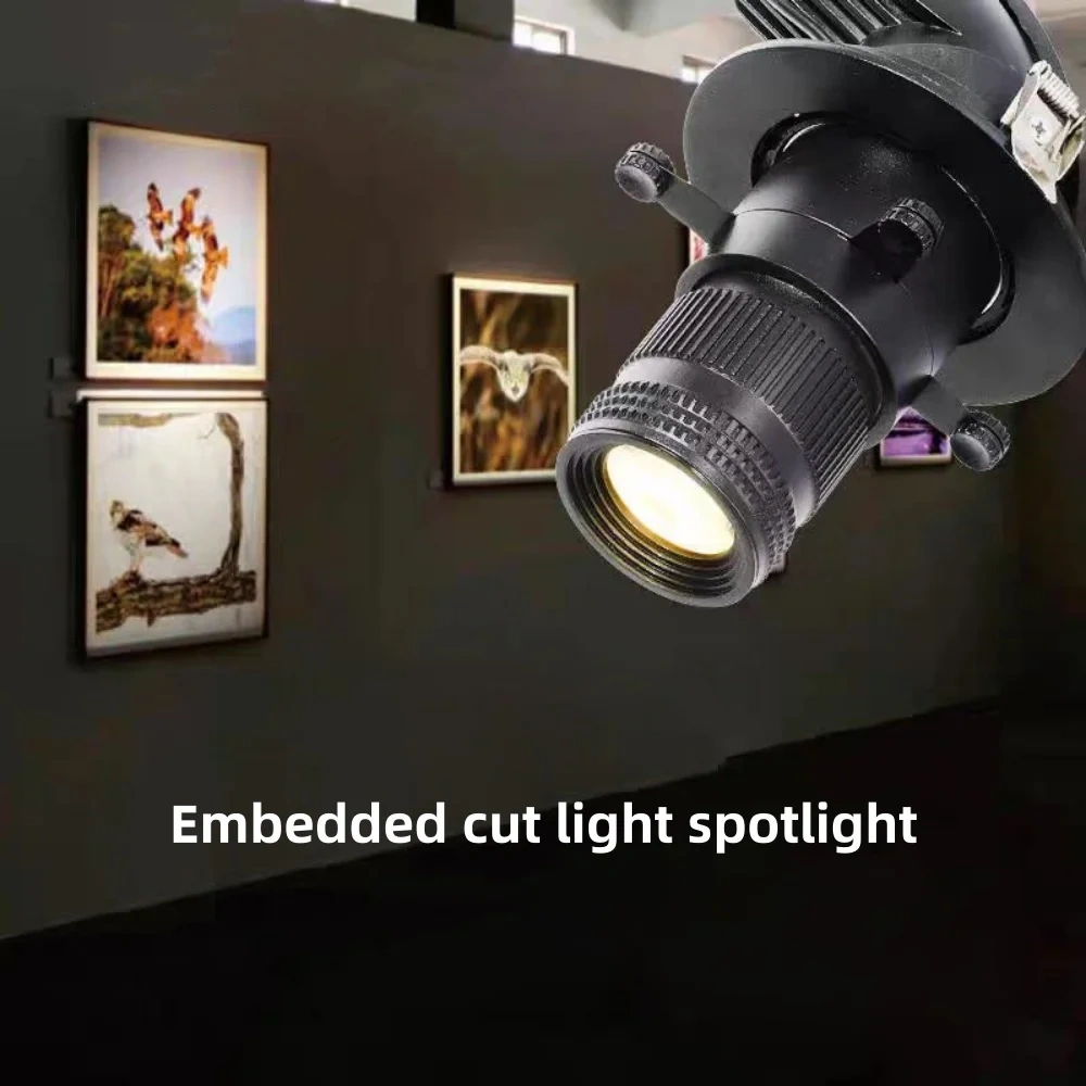 Embedded Cut off Light LED Exhibition Hall Museum Calligraphy and Painting Cut off Light Adjustable Focus Slice Light